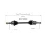 GSP NCV12503 Chrysler, Dodge (3.3) CV Axle Assembly  - Front Left