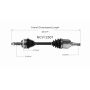 GSP NCV12507 Chrysler, Dodge, Plymouth CV Axle Assembly  - Front Left