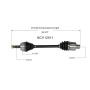 GSP NCV12511 Dodge, Eagle CV Axle Assembly  - Front Left
