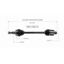 GSP NCV12513 Chrysler, Dodge, Eagle (3.5) CV Axle Assembly  - Front Left