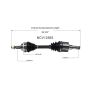 GSP NCV12563 03-05 Dodge Neon SRT-4 CV Axle Assembly  - Front Left