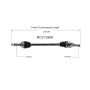 GSP NCV12600 Dodge, Jeep (2.4) CV Axle Assembly  - Rear Left