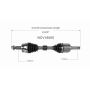 GSP NCV16000 2011 Buick Regal (2.0) CV Axle Assembly  - Front Left