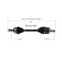 GSP NCV21004 86-89 Acura Integra CV Axle Assembly  - Front Right