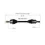 GSP NCV21014 Acura, Honda (1.5) CV Axle Assembly  - Front Left