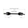 GSP NCV21522 86-90 Acura Legend CV Axle Assembly  - Front Right