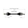 GSP NCV21523 92-94 Acura Vigor CV Axle Assembly  - Front Left