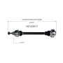 GSP NCV23017 Audi CV Axle Assembly  - Rear Right
