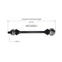 GSP NCV23021 Audi, Volkswagen (1.4) CV Axle Assembly  - Rear Left