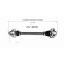 GSP NCV23030 Audi CV Axle Assembly  - Rear Right
