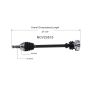 GSP NCV23515 80-88 Audi 5000 (Sedan) CV Axle Assembly  - Front Left