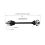 GSP NCV23572 02-04 Audi A4 Quattro (3.0) CV Axle Assembly  - Front Left