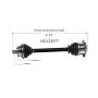 GSP NCV23577 Audi (2.8, 3.0) CV Axle Assembly  - Front Left