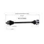 GSP NCV23592 97-01 Audi A4 Quattro (1.8, 2.8) CV Axle Assembly  - Front Right