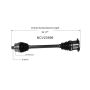 GSP NCV23596 Audi (1.8, 2.0) CV Axle Assembly  - Front Right