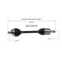 GSP NCV23616 03-06 Audi TT CV Axle Assembly  - Front Left