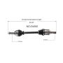 GSP NCV24500 02-08 Jaguar X-Type CV Axle Assembly  - Front Left