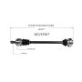 GSP NCV27007 01-05 BMW 320i CV Axle Assembly  - Rear Right