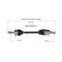 GSP NCV33011 Geo, Isuzu CV Axle Assembly  - Front Left