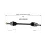GSP NCV33035 89-94 Geo Metro CV Axle Assembly  - Front Left
