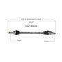 GSP NCV33036 90-94 Geo Metro CV Axle Assembly  - Front Right