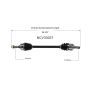GSP NCV33037 90-94 Geo Metro CV Axle Assembly  - Front Left