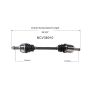 GSP NCV36010 09-11 Honda Fit CV Axle Assembly  - Front Left