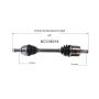 GSP NCV36018 Honda (Wagon - FWD) CV Axle Assembly  - Front Right