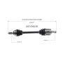 GSP NCV36036 Honda CV Axle Assembly  - Front Right
