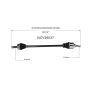 GSP NCV36037 85-87 Honda Prelude 2.0 Si CV Axle Assembly  - Front Left