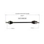 GSP NCV36039 85-87 Honda Prelude 2.0 Si CV Axle Assembly  - Front Left