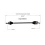 GSP NCV36041 86-89 Honda Accord CV Axle Assembly  - Front Left