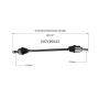 GSP NCV36043 86-89 Honda Accord CV Axle Assembly  - Front Left