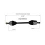 GSP NCV36044 88-89 Honda Prelude CV Axle Assembly  - Front Right