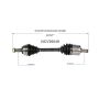 GSP NCV36049 85-87 Honda Civic Base CV Axle Assembly  - Front Left