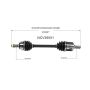 GSP NCV36051 88-91 Honda Civic (Wagon - 4WD) CV Axle Assembly  - Front Left