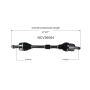 GSP NCV36064 17-21 Honda Civic (Coupe/Hatchback/Sedan - 1.5) CV Axle Assembly  - Front Left