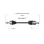 GSP NCV36077 Honda (Coupe/Sedan - 2.4) CV Axle Assembly  - Front Left