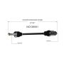 GSP NCV36081 06-14 Honda Ridgeline CV Axle Assembly  - Rear Right