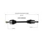 GSP NCV36084 12-14 Honda Fit (1.5) CV Axle Assembly  - Front Left