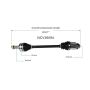 GSP NCV36094 03-08 Honda Pilot CV Axle Assembly  - Rear Left