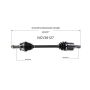 GSP NCV36127 Acura, Honda (3.0, 3.5) CV Axle Assembly  - Front Left