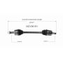 GSP NCV36191 19-21 Honda Civic Sport CV Axle Assembly  - Front Left