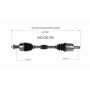 GSP NCV36195 16-22 Honda HR-V CV Axle Assembly  - Front Left
