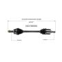 GSP NCV36500 03-11 Honda Element CV Axle Assembly  - Front Left