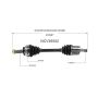 GSP NCV36502 90-93 Honda Accord CV Axle Assembly  - Front Right