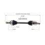 GSP NCV36504 92-96 Honda Prelude CV Axle Assembly  - Front Right