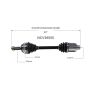 GSP NCV36505 92-96 Honda Prelude CV Axle Assembly  - Front Left