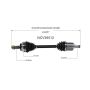 GSP NCV36512 Acura, Honda (2.2, 2.3) CV Axle Assembly  - Front Left