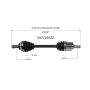 GSP NCV36522 Acura, Honda (2.7, 3.0) CV Axle Assembly  - Front Right